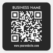 Creëer QR-code direct | Modern eenvoudig ontwerp Vierkante Sticker (Voorkant)