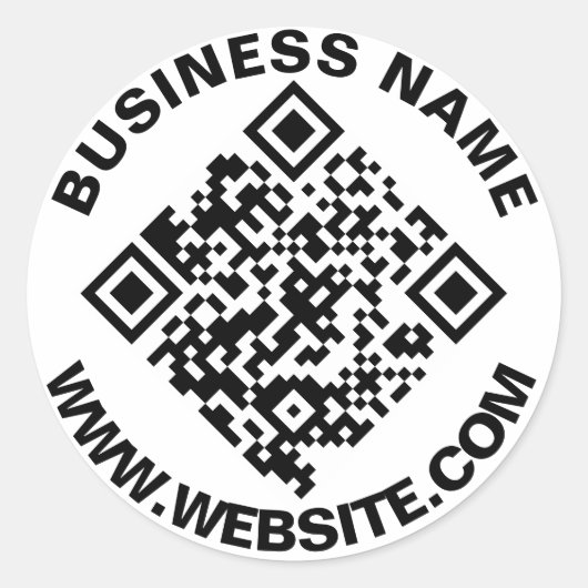 Creëer QR-code - Eenvoudige ronde 20 Stickers (Voorkant)