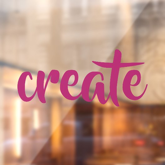 "Creëer" Raamfolie Raamsticker (Vel 2)
