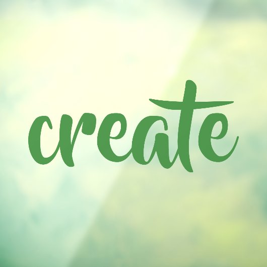 "Creëer" Raamsticker (Vel 3)