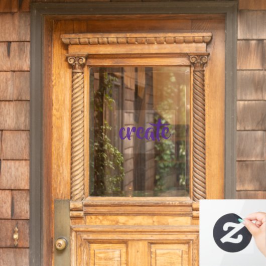 "Creëer" Raamsticker (Huis Deur)