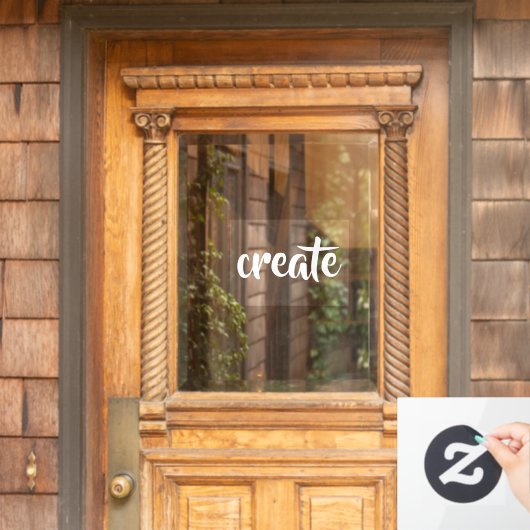 "Creëer" Raamsticker (Huis Deur)