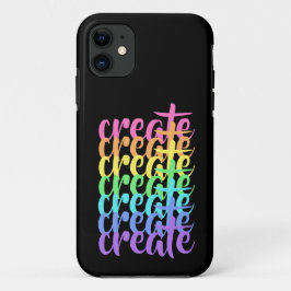 "Creëer" Rainbow iPhone 11 Hoesje