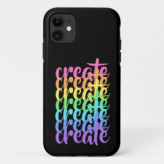 "Creëer" Rainbow iPhone 11 Hoesje (Achterkant)