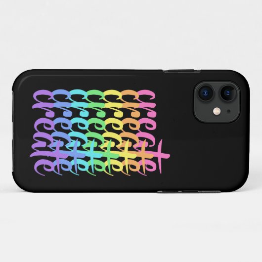 "Creëer" Rainbow iPhone 11 Hoesje (Achterkant (horizontaal))