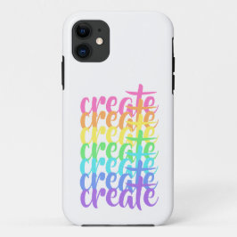 "Creëer" Rainbow iPhone 11 Hoesje