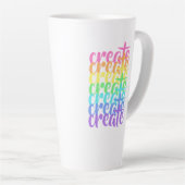 "Creëer" Rainbow Latte Mok (Rechterhoek)