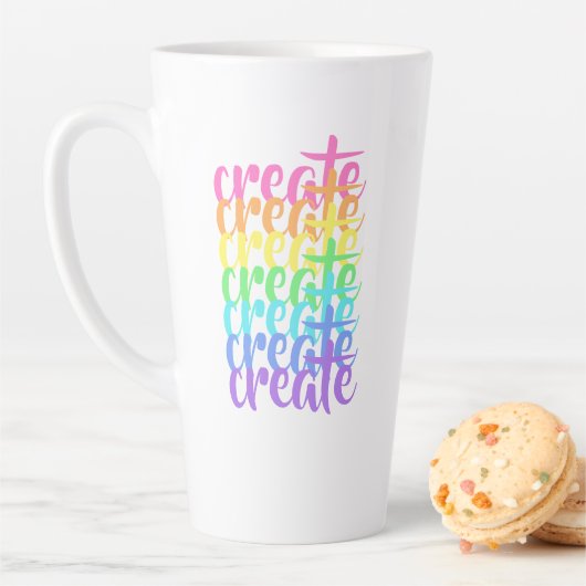 "Creëer" Rainbow Latte Mok (In situ)