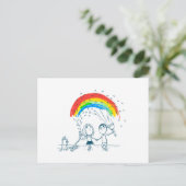 Creëer Rainbow Together Love Couple Briefkaart (Staand voorkant)
