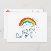 Creëer Rainbow Together Love Couple Briefkaart (Voorkant / Achterkant)