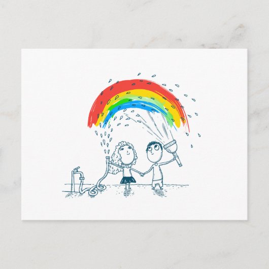 Creëer Rainbow Together Love Couple Briefkaart (Voorkant)