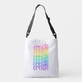 "Creëer" Regenboog Crossbody Tas (Achterkant)