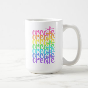"Creëer" Regenboog Koffiemok
