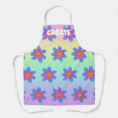 CREËER regenboogbloemen Schort (Voorkant)