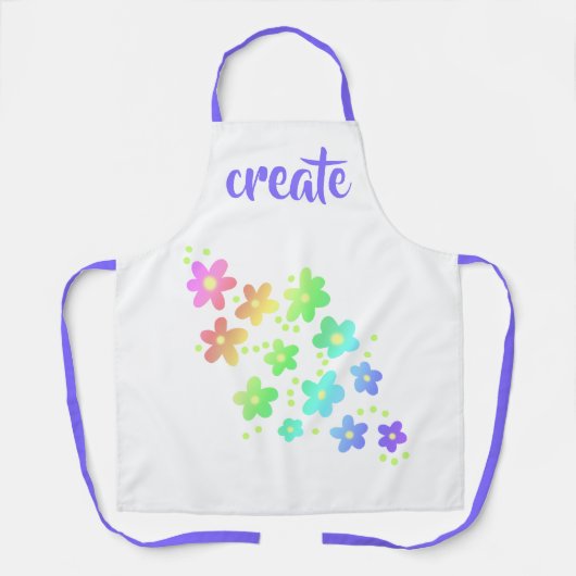 Creëer regenboogbloemen Schort (Voorkant)