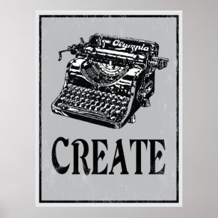 Creëer: Retro-typemachine, Poster voor kunst