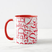 Creëer Rood & wit naam Mok (Links)