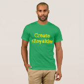 Creëer #Royalty's T-shirt in groen en goud (Voorkant volledig)