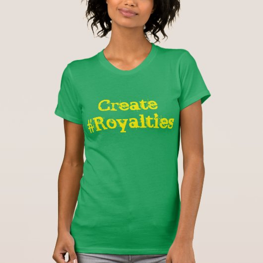 Creëer #Royalty's T-shirt in groen en goud (Voorkant)