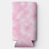 Creëer Roze en Witte Wolken Abstract Patroon Seltzer Blikjeskoeler (Achterkant)