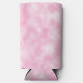 Creëer Roze en Witte Wolken Abstract Patroon Seltzer Blikjeskoeler (Voorkant)