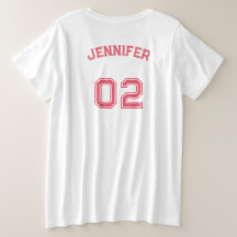Creëer Roze Speler Naam Jersey Nummer Vrouwen Zach