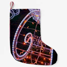 Creëer roze werveling kleine kerstsok