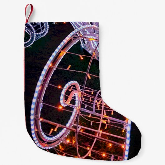 Creëer roze werveling kleine kerstsok (Voorkant)