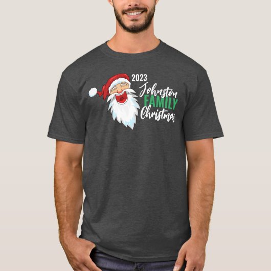 Creëer Santa Familie Gepersonaliseerde Kerstmis T-shirt (Voorkant)
