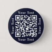 Creëer Scan to Pay of Bedrijfswebsite URL QR-code Ronde Button 5,7 Cm (Voorkant)