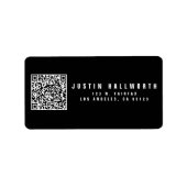 Creëer Scannable QR Code | Modern retouradres Etiket (Voorkant)