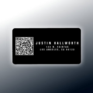 Creëer Scannable QR Code Modern retouradres Etiket