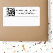 Creëer Scannable QR Code | Modern retouradres Etiket