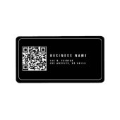 Creëer Scannable QR Code | Modern retouradres Etiket (Voorkant)