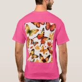 Creëer Seamless Autumn Butterflies Tshirt Design (Achterkant)