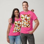 Creëer Seamless Autumn Butterflies Tshirt Design (Unisex)