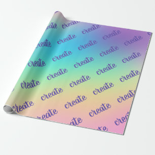 "Creëer" Snijpapier voor regenbooggradiënt Cadeaupapier
