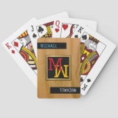 Creëer Speelkaarten / Monogram (naam + initiaal) (Achterkant)