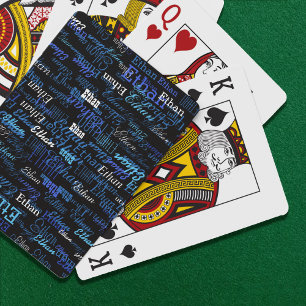 Creëer speelkaarten spel met je eigen naam erop