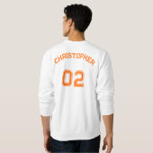 Creëer Speler Naam Jersey Nummer Classic Crewneck Trui (Achterkant volledig)