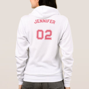 Creëer Speler Naam Jersey Nummer Vrouwen Volledige Hoodie