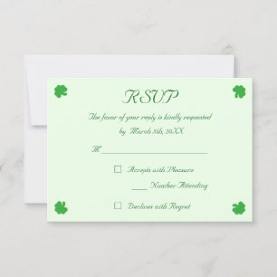Creëer St Patrick's Day Party RSVP Invitation Kaar