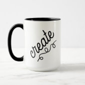 Creëer Swirl Black en White Coffee Mok (Links)