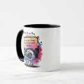 Creëer Talking Chatbot Memes Cartoon Sjablonen Mok (Voorkant links)