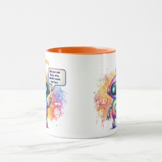 Creëer Talking Chatbot Memes Cartoon Sjablonen Mok (Midden)