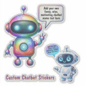 Creëer Talking Chatbot Memes Cartoon Sjablonen Sticker (Voorkant)