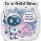 Creëer Talking Chatbot Memes Cartoon Sjablonen Sticker (Voorkant)