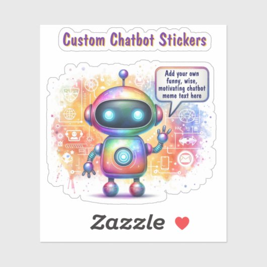 Creëer Talking Chatbot Memes Cartoon Sjablonen Sticker (Vel)