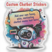 Creëer Talking Chatbot Memes Cartoon Sjablonen Sticker (Voorkant)