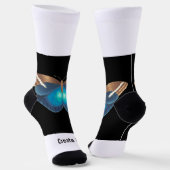 Creëer tekst vlinder Afbeelding afgedrukt super el Sokken (Gebogen)